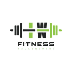 initial monogram for Fitness logo design