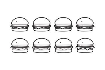 Burger line art illustration