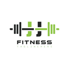 initial monogram for Fitness logo design