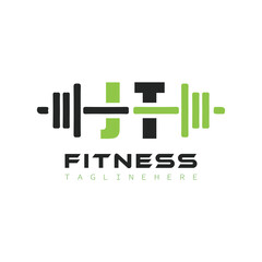 initial monogram for Fitness logo design