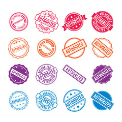 Obraz premium Authorized Stamp Graphic design vector element simple and modern