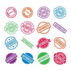 Obraz premium Authorized Stamp Graphic design vector element simple and modern
