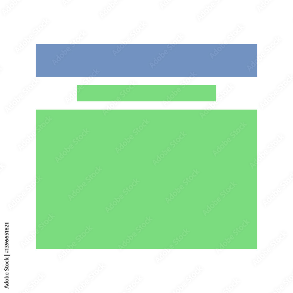 Poster graphical elements in a serene color palette