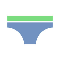 Abstract Depiction of Underwear in Blue and Green
