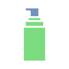 Minimalist Green and Blue Sanitizer Dispenser Icon