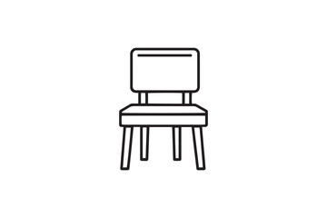 Chair line art illustration