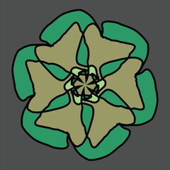 colorful ceramic design with gray background