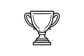 Champion cup line art illustration