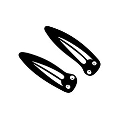 hair clips icon, hair clips silhouette vector illustration-simple silhouette illustration of hair clips, perfect for hair clips logos and icons