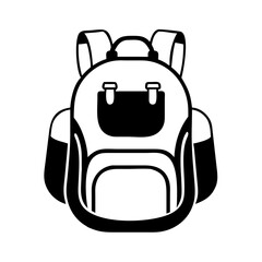 Obraz premium backpacks icon, backpacks silhouette vector illustration-simple silhouette illustration of backpacks, perfect for backpacks logos and icons