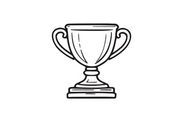 Champion cup line art illustration