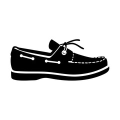 boat shoes icon, boat shoes silhouette vector illustration-simple silhouette illustration of boat shoes, perfect for boat shoes logos and icons