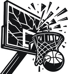 Retro style basketball vector