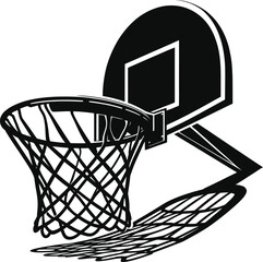 Basketball  vector image illustration black and white