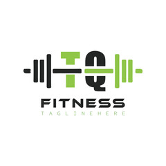 initial monogram for Fitness logo design
