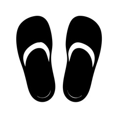 slippers icon, slippers silhouette vector illustration-simple silhouette illustration of slippers, perfect for slippers logos and icons