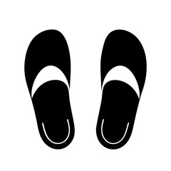 slippers icon, slippers silhouette vector illustration-simple silhouette illustration of slippers, perfect for slippers logos and icons