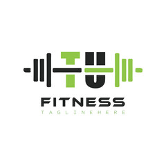 initial monogram for Fitness logo design