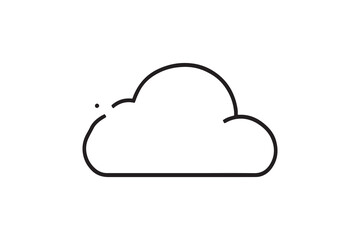 Cloud line art illustration