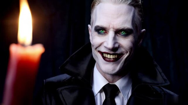 A charming vampire smiling at you