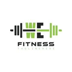 initial monogram for Fitness logo design