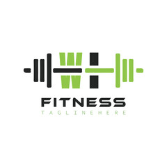 initial monogram for Fitness logo design