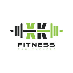 initial monogram for Fitness logo design