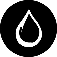 Minimalist Water Drop Icon: Pure Fluidity Encapsulated in Geometric Form