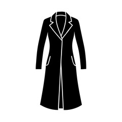 duster coat icon, duster coat silhouette vector illustration-simple silhouette illustration of duster coat, perfect for duster coat logos and icons
