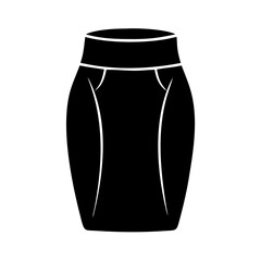 pencil skirt icon, pencil skirt silhouette vector illustration-simple silhouette illustration of pencil skirt, perfect for pencil skirt logos and icons