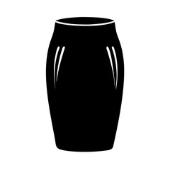 pencil skirt icon, pencil skirt silhouette vector illustration-simple silhouette illustration of pencil skirt, perfect for pencil skirt logos and icons