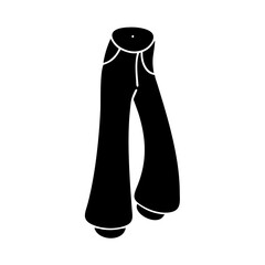 palazzo pants icon, palazzo pants silhouette vector illustration-simple silhouette illustration of palazzo pants, perfect for palazzo pants logos and icons