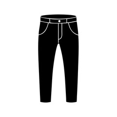 jeans icon, jeans silhouette vector illustration-simple silhouette illustration of jeans, perfect for jeans logos and icons