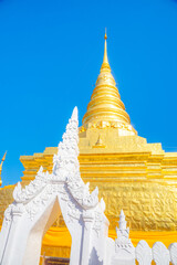 "Wat Phrathat Chae Haeng" Temple at Nan Province, Thailand. Asia.