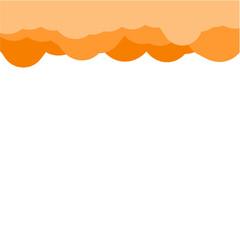 orange clouds background