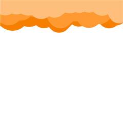 orange clouds background