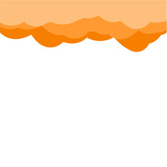 orange clouds background