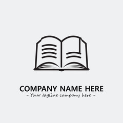 Book illustration black and white for logo company vector image
