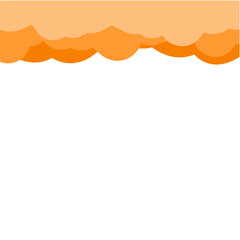 orange clouds background