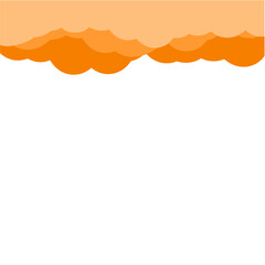 orange clouds background