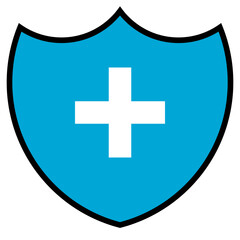 Health Shield Symbol with Cross