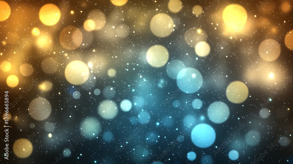 Poster vibrant bokeh lights in various colors creating a dreamy background atmosphere