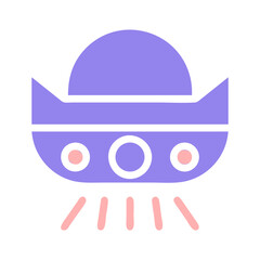 Whimsical Alien Spaceship Vector Illustration