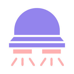 Fototapeta premium Stylized UFO Illustration with Retro Aesthetics