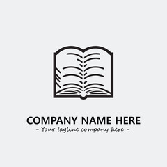 Book illustration black and white for logo company vector image
