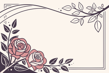 Elegant Rosé and Cream Gradient Frame for Luxe Wedding Cards

