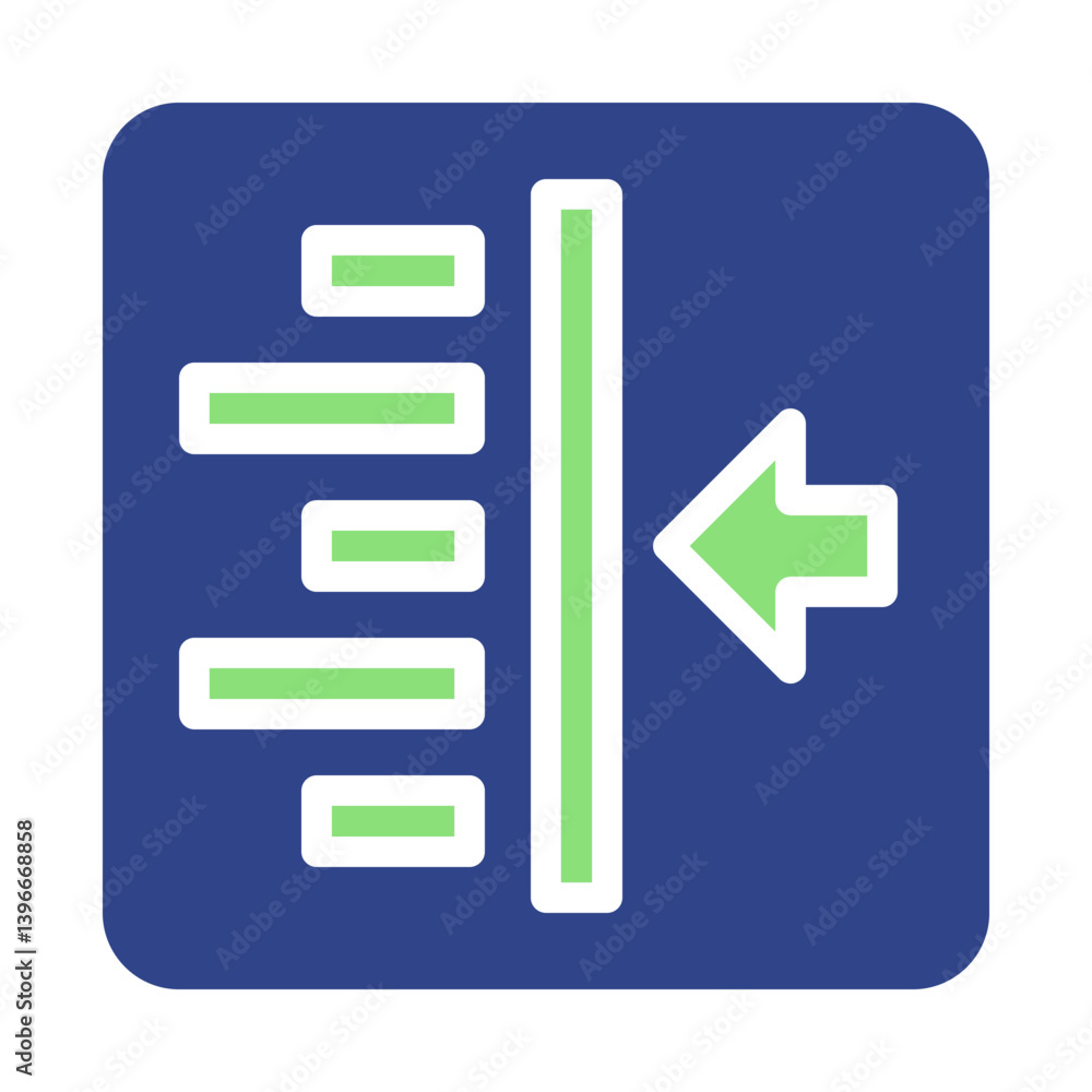 Poster adjustment icon, horizontal alignment or compression