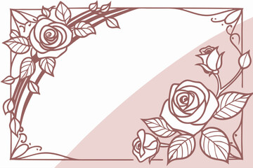 Soft Pastel Rose Border with Subtle Gradient for Elegant Wedding Invites

