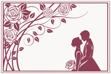 Blush Pink Rose Gradient Frame for Romantic Wedding Cards and Stationery

