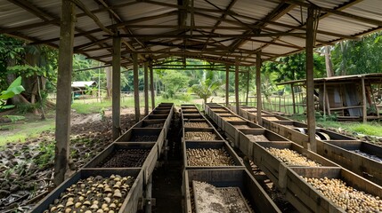 Farm to Table: Agricultural Drying Process in a Rustic Setting